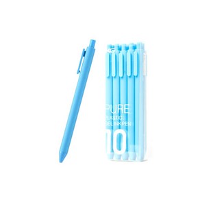 KACO PURE 컬러 소프트 젤펜 블랙심 0.5mm 10p, 스카이블루, 1개