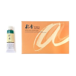 알파색채 채향 동양화물감 323 녹청 6p, 15ml, 1색