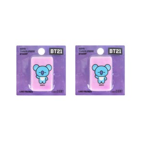 라인프렌즈 BT21 3단 스탬프 2p, 코야, 혼합 색상, 2개