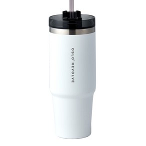 오슬로 리볼브 텀블러, 화이트, 900ml, 1개