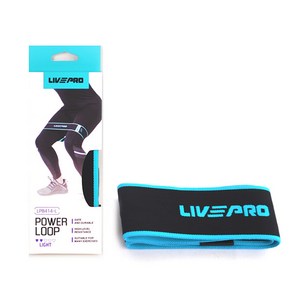 LIVEPRO 파워 힙 밴드 LIGHT, 블랙 + 블루, 1개