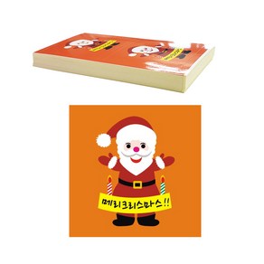 크리스마스 포장데코 사각 스티커, 메리크리스마스, 80개