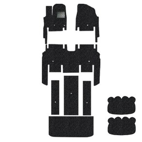 포시즌 대형 승합 자동차 프리미엄 코일 카매트 풀확장 트렁크 풀세트 분리형 블랙