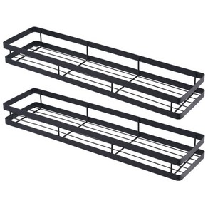블럭마트 주방 양념통 정리선반 조미료 랙 2p, 블랙