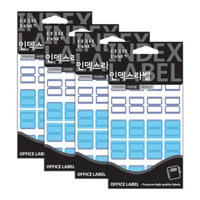 쁘띠팬시 보호 필름 라벨 견출지 20-F105B, 파랑, 4개
