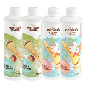 마더스콘 많이 불리는 비누방울 500ml x 2p + 쉽게 터지지 않는 비누방울 500ml x 2p, 혼합색상, 1세트