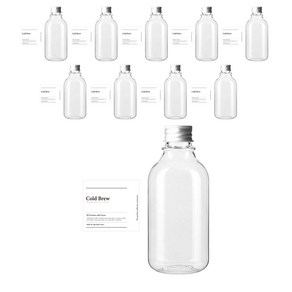 병도매닷컴 ARB300 투명 페트병 300ml + 실버캡 + 병라벨 스티커 N7