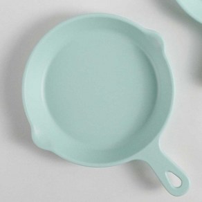 칠린 멜라민웨어 원형 후라이팬 플레이트 접시, 민트, 1개