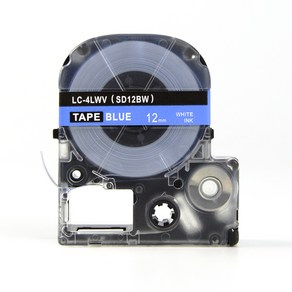 모든잉크샵 엡손 12mm SD12B 호환 라벨테이프, 파랑바탕 + 흰색글씨