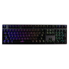 덱 만텔라 CBL-108S RGB 갈축 한글버전 유선 일반형 키보드, 블랙