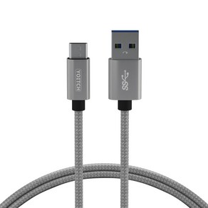 요이치 웨이크 USB 3.1 Gan1 C to A 타입 고속충전케이블, 메탈, 1개