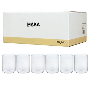 MAKA 심플 내열 유리컵 420ml C03