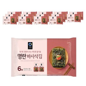 청정원 명란맛 바사삭김 6p, 22.8g, 15개