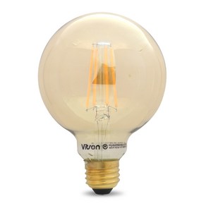 비츠온 LED 에디슨 전구 G95 6W, 전구색, 1개