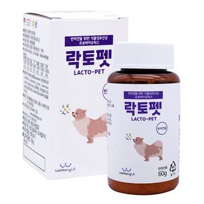 락토펫 강아지 영양제 용기형, 장건강/유산균, 1개, 60g