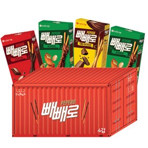 빼빼로 컨테이너 과자선물세트, 1세트, 3종 + 랜덤발송