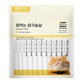 무마진 고양이 짜먹는 간식, 닭가슴살, 480g, 1개