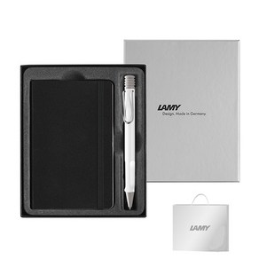 LAMY 사파리 볼펜 + 기프트 노트, 화이트, 1세트