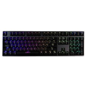 덱 만텔라 RGB 한글 프리미엄 게이밍 기계식 유선 일반형 키보드, 블랙, CBL-108S, 적축