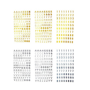 레터링 알파벳 숫자 스티커 2종 x 3p 세트