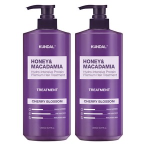 쿤달 허니 앤 마카다미아 헤어 트리트먼트 체리블라썸향, 1058ml, 2개