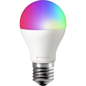 퓨어코치 홈IoT 전구색 RGB LED Wi Fi 무선 스마트 전구 9.5W LB806-E26