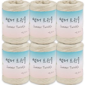 니트러브 썸머트윙클 뜨개실 40g x 6p, 102 크림베이지, 6개