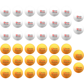 후니마켓 ABS소재 연습용 탁구공 2종 세트, 화이트 + 옐로우, 40개입, 1세트