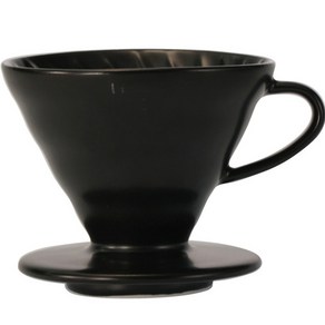 하리오 V60 세라믹 커피 드립퍼 02 매트 블랙 VDC-02-MB-UEX, 단품, 1개