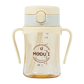 블루마마 모두아이 리뉴얼 원터치 빨대컵 200ml, 버터, 1개