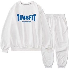 TIMSFIT 남녀공용 빅사이즈 피트니스 빅로고 맨투맨 조거팬츠 셋업