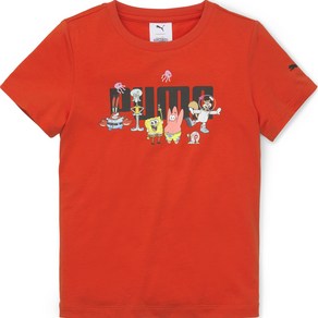 [PUMA]푸마_아동용_스폰지밥 로고 티셔츠_SPONGEBOB LOGO TEE_레드_67587120