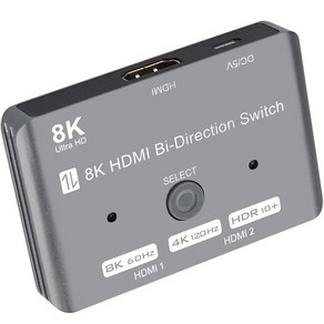 컴스 2포트 HDR 8K 60Hz HDMI 양방향 스위치 모니터 선택기, JA091, 1개