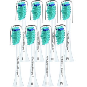 올데이해피 필립스 호환용 전동 칫솔모, 8개, HX6014-P