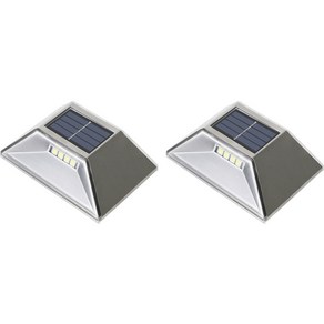 MIREU 태양광 8LED 벽등 2p, 화이트