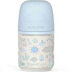 스와비넥스 신생아용 안심 유리젖병, 메모리즈 블루, 120ml, 1개