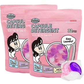 요고다 3 in 1 캡슐세제 라벤더향 15g, 32개입, 2개