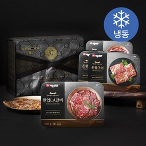 이동갈비 한입LA양념갈비 + 돈왕구이 선물세트 2kg (냉동)