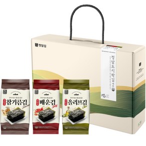 정담김 참기름김 5g x 8p + 매운김 5g x 6p + 올리브김 5g x 6p 도시락김 선물세트