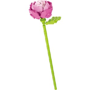 자키 호환블럭, 핑크장미(JK26221), 1개