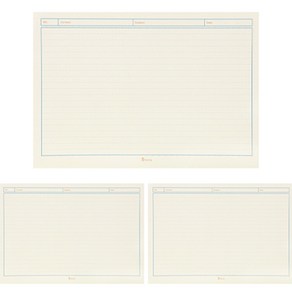 비팬시 데일리 가로형 노트패드 스터디플러스 B5, 파스텔옐로우, 3개
