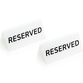 디자인스튜디오투명 아크릴 RESERVED 예약석 표시판