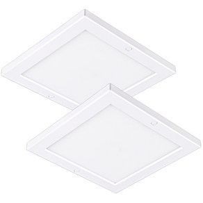 원하 고정형 등기구 엣지 사각 LED 직부등 20W 주광색 220 x 220 x 18 mm, 화이트, 2개