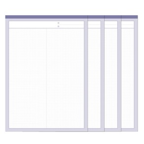 리코즈 모눈 노트패드 B5 50매, 라벤더, 1개입, 4개