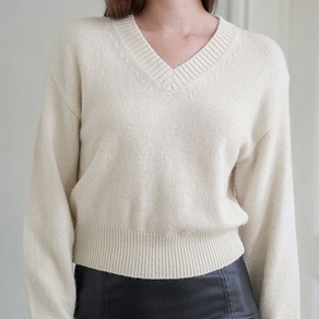 벰버 여성용 BABY ALPACA V-NECK KNIT