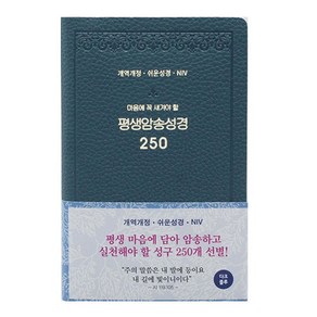 개역개정 평생 암송 성경 250 (쉬운성경 / NIV) 다크블루, 아가페