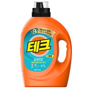 [비건라이프] 테크 실내건조 베이직뉴 드럼용 액상세제 본품, 2.7L, 1개