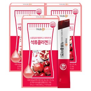 로엘 웰업 석류 콜라겐 젤리 스틱, 300g, 3박스