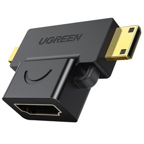 유그린 2in1 HDMI to Mini Micro HDMI 변환 젠더