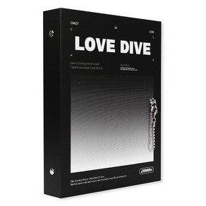 워너디스 러브이즈 A5 포카 바인더 커버 6공, 블랙 타이포, 1개